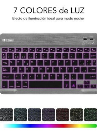 Teclado Compacto Inalámbrico por Bluetooth Subblim Smart Backlit/ Gris - Tiensol