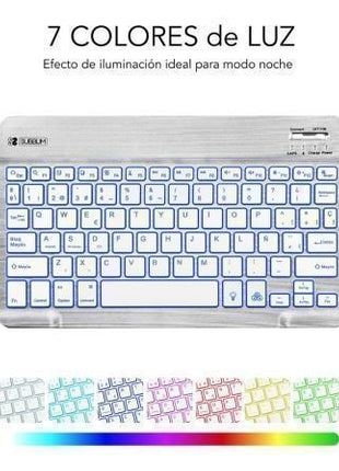 Teclado Compacto Inalámbrico por Bluetooth Subblim Smart Backlit/ Plata - Tiensol