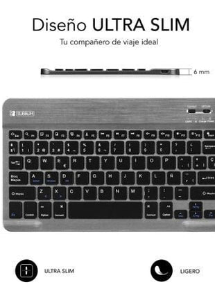 Teclado Compacto Inalámbrico por Bluetooth Subblim Smart/ Gris - Tiensol