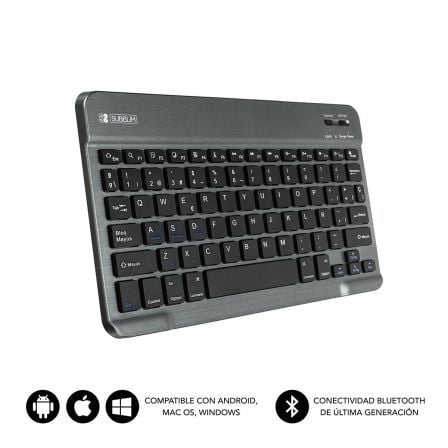 Teclado Compacto Inalámbrico por Bluetooth Subblim Smart/ Gris - Tiensol