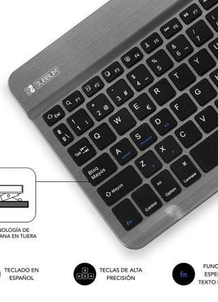 Teclado Compacto Inalámbrico por Bluetooth Subblim Smart/ Gris - Tiensol