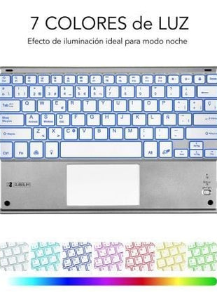 Teclado Compacto Inalámbrico por Bluetooth Subblim SMBT50/ Plata - Tiensol