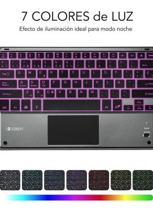 Teclado Compacto Inalámbrico por Bluetooth Subblim Touchpad Smart Blacklit/ Gris - Tiensol