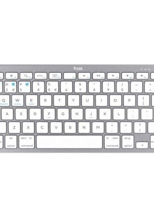 Teclado Compacto Inalámbrico por Bluetooth Trust 24654/ Plata - Tiensol