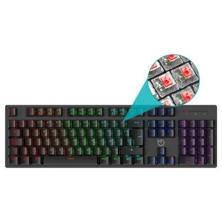 Teclado Gaming Mecánico Hiditec GK400 ARGB/ Switch Rojo - Tiensol