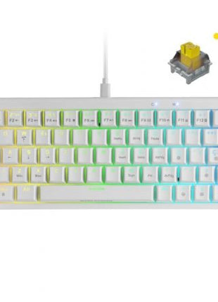 Teclado Gaming Mecánico Mars Gaming MKMINIPRO/ Switch Amarillo/ Blanco - Tiensol