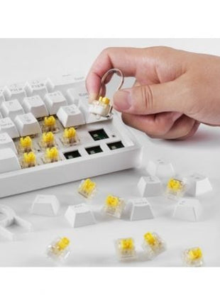 Teclado Gaming Mecánico Mars Gaming MKMINIPRO/ Switch Amarillo/ Blanco - Tiensol