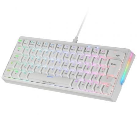 Teclado Gaming Mecánico Mars Gaming MKMINIPRO/ Switch Amarillo/ Blanco - Tiensol