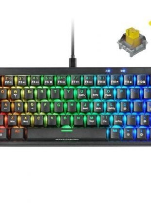 Teclado Gaming Mecánico Mars Gaming MKMINIPRO/ Switch Amarillo/ Negro - Tiensol