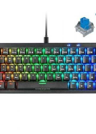 Teclado Gaming Mecánico Mars Gaming MKMINIPRO/ Switch Azul/ Negro - Tiensol