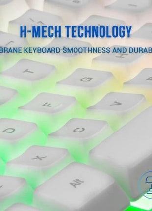 Teclado Gaming SemiMecánico Mars Gaming MK220ES/ Blanco - Tiensol