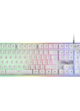 Teclado Gaming SemiMecánico Mars Gaming MK220ES/ Blanco - Tiensol