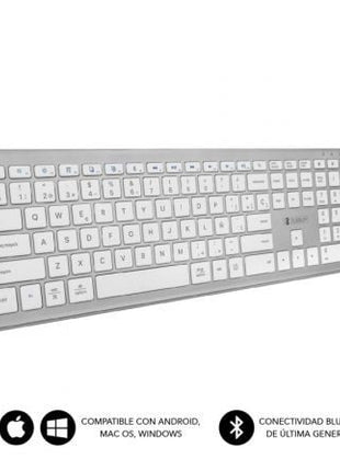 Teclado Inalámbrico por Bluetooth Subblim 2PUE200 Pure Extended/ Plata - Tiensol