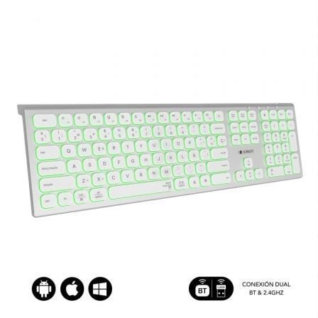 Teclado Inalámbrico Subblim Master/ Plata y Blanco - Tiensol