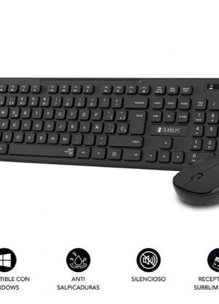 Teclado y Ratón Inalámbrico Subblim Combo Business Slim CSSW10/ Negro - Tiensol