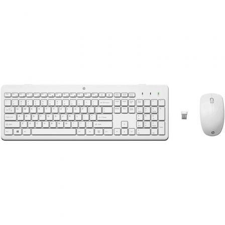 Teclado y Ratón Inalámbricos HP 230/ Blanco - Tiensol