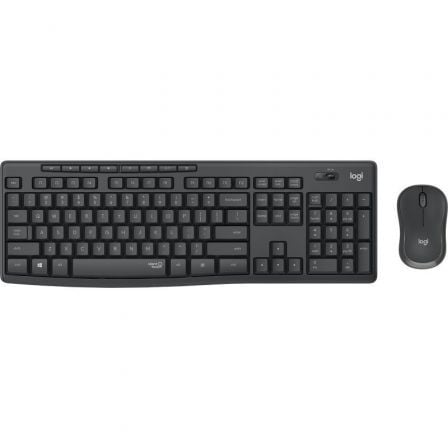 Teclado y Ratón Inalámbricos Logitech Silent Touch MK295/ Grafito - Tiensol