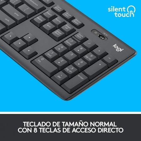 Teclado y Ratón Inalámbricos Logitech Silent Touch MK295/ Grafito - Tiensol