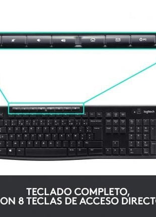 Teclado y Ratón Inalámbricos Logitech Wireless Combo MK270 - Tiensol