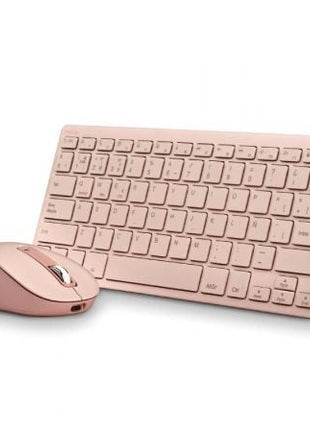 Teclado y Ratón Inalámbricos NGS Fantasy Kit Pink/ Rosa - Tiensol