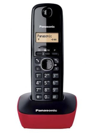 Teléfono Inalámbrico Panasonic KX - TG1611/ Negro y Rojo - Tiensol