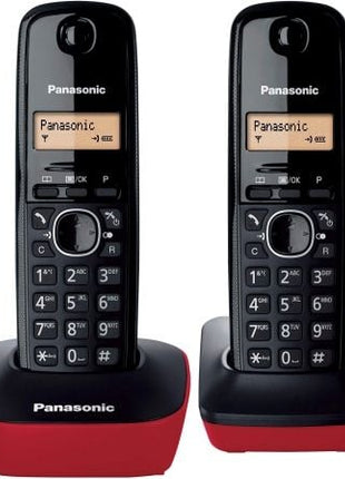 Teléfono Inalámbrico Panasonic KX - TG1612/ Pack DUO/ Negro y Rojo - Tiensol