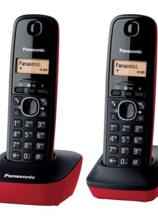 Teléfono Inalámbrico Panasonic KX - TG1612/ Pack DUO/ Negro y Rojo - Tiensol