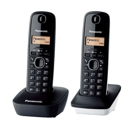 Teléfono Inalámbrico Panasonic KX - TG1612SP1/ Pack DUO/ Negro - Tiensol