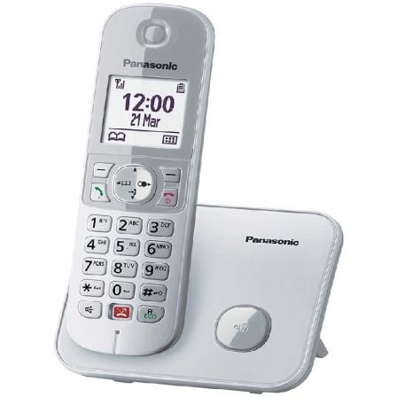 Teléfono Inalámbrico Panasonic KX - TG6851SP/ Plata - Tiensol