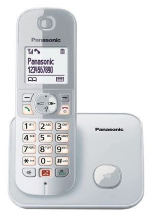 Teléfono Inalámbrico Panasonic KX - TG6851SP/ Plata - Tiensol