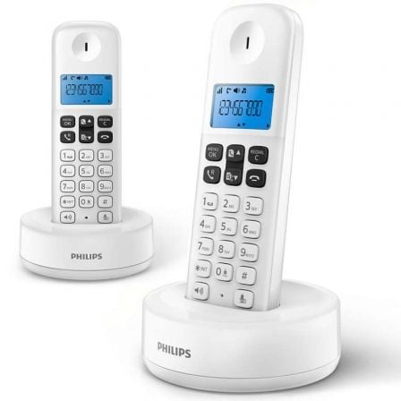 Teléfono Inalámbrico Philips D1612W/34/ Pack DUO/ Blanco - Tiensol