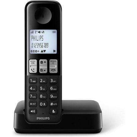 Teléfono Inalámbrico Philips D2501B/01/ Negro - Tiensol