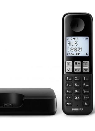 Teléfono Inalámbrico Philips D2501B/01/ Negro - Tiensol