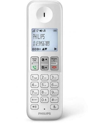 Teléfono Inalámbrico Philips D2501W/34/ Blanco - Tiensol