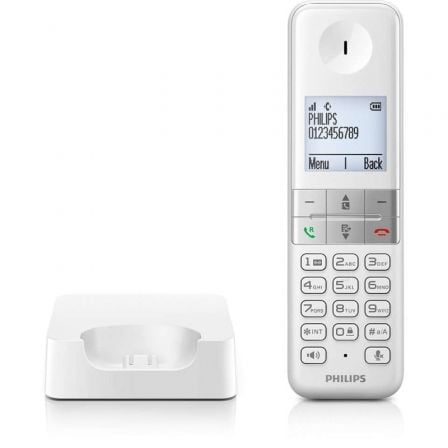 Teléfono Inalámbrico Philips D4701W/34/ Blanco - Tiensol