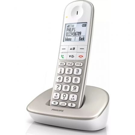 Teléfono Inalámbrico Philips XL4901S/23/ Plata y Blanco - Tiensol