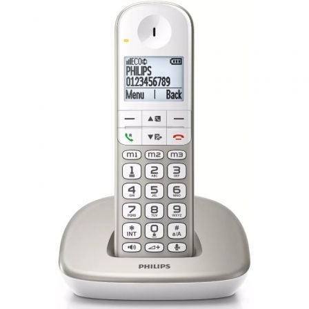 Teléfono Inalámbrico Philips XL4901S/23/ Plata y Blanco - Tiensol