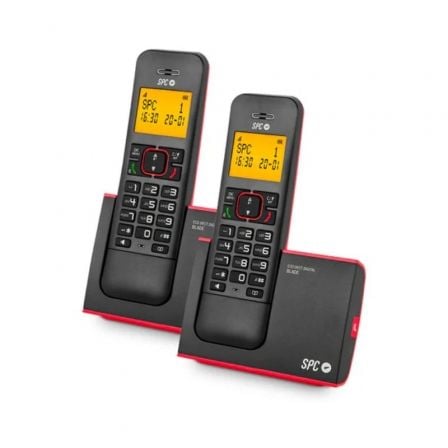 Teléfono Inalámbrico SPC Blade 7292RC2/ Pack DUO/ Rojo y Negro - Tiensol