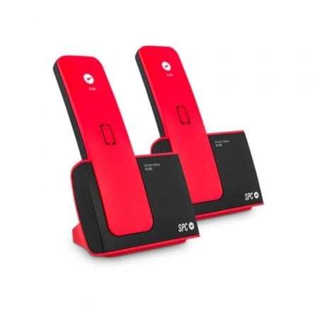 Teléfono Inalámbrico SPC Blade 7292RC2/ Pack DUO/ Rojo y Negro - Tiensol