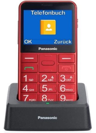 Teléfono Móvil Panasonic KX - TU155EXRN para Personas Mayores/ Rojo - Tiensol