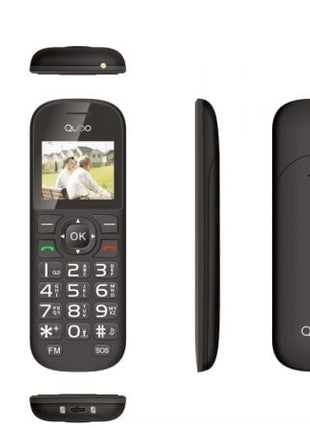 Teléfono Móvil Qubo D - 1803 para Personas Mayores/ Negro - Tiensol