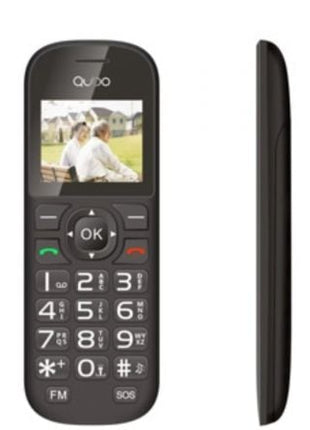 Teléfono Móvil Qubo D - 1803 para Personas Mayores/ Negro - Tiensol