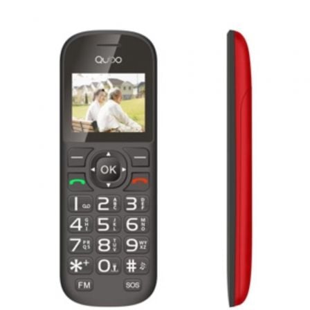 Teléfono Móvil Qubo D - 1803 para Personas Mayores/ Rojo - Tiensol