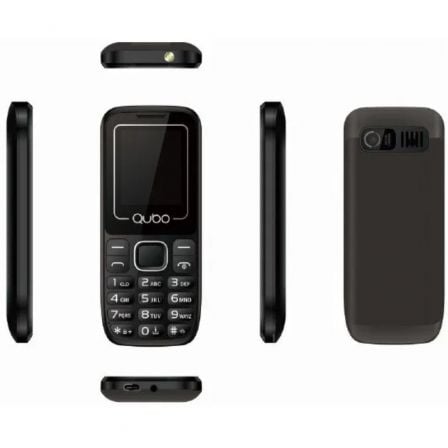 Teléfono Móvil Qubo P - 180BK para Personas Mayores/ Negro - Tiensol