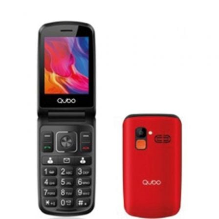 Teléfono Móvil Qubo P - 210NWRD para Personas Mayores/ Rojo - Tiensol