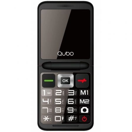 Teléfono Móvil Qubo X - 10 para Personas Mayores/ Negro - Tiensol