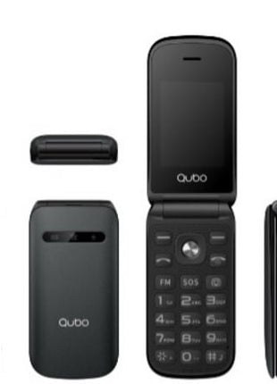 Teléfono Móvil Qubo X - 209BKMKII para Personas Mayores/ Negro - Tiensol