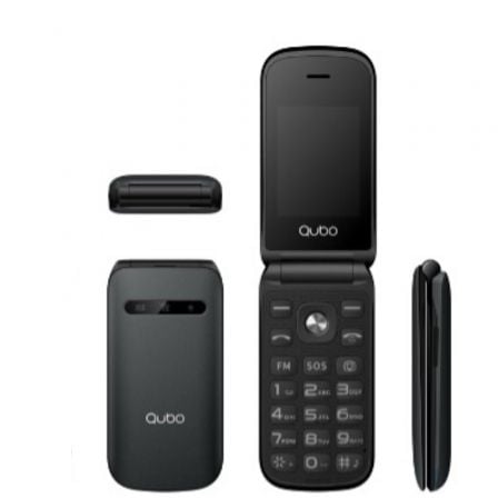 Teléfono Móvil Qubo X - 209BKMKII para Personas Mayores/ Negro - Tiensol