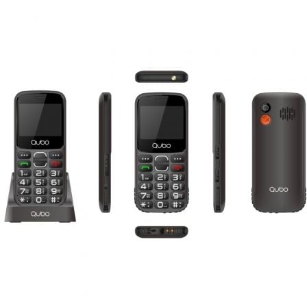 Teléfono Móvil Qubo X - 230BKC para Personas Mayores/ Negro - Tiensol