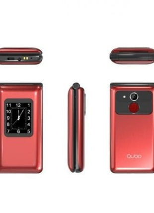 Teléfono Móvil Qubo X - 28RD para Personas Mayores/ Rojo - Tiensol